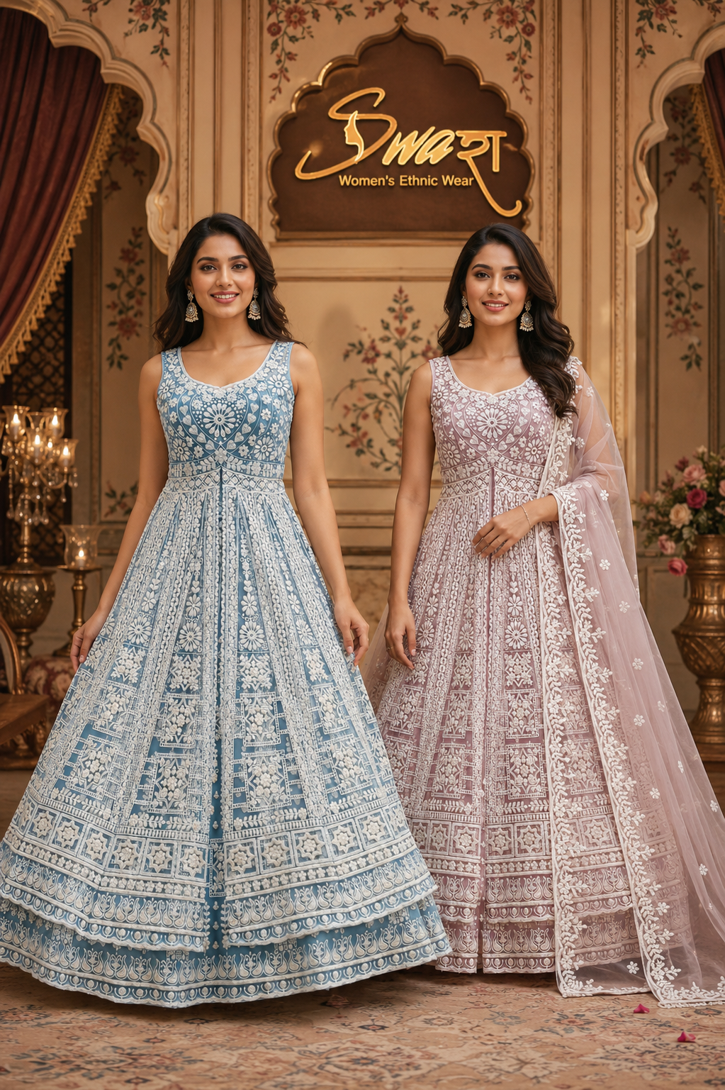 Falak Organza Skirt Set
